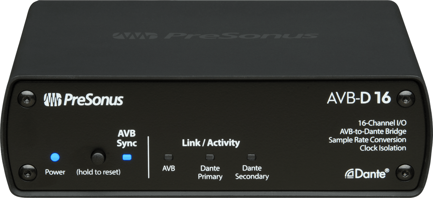 AVB-D16 16x16 AVB-to-Dante Bridge